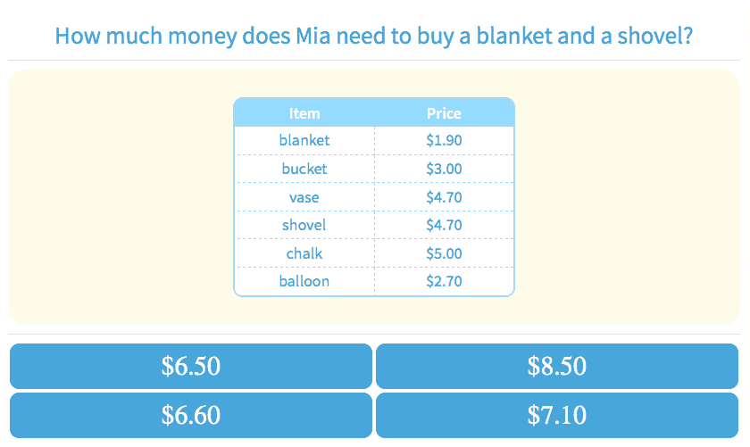 Money Practice with Math Games